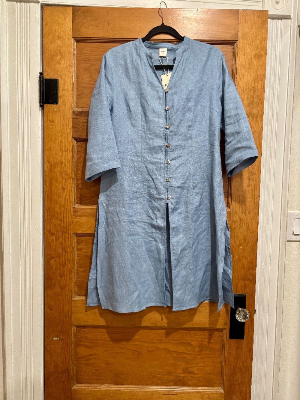 WOMENS LINEN LONG TOP - Picture 2 of 16